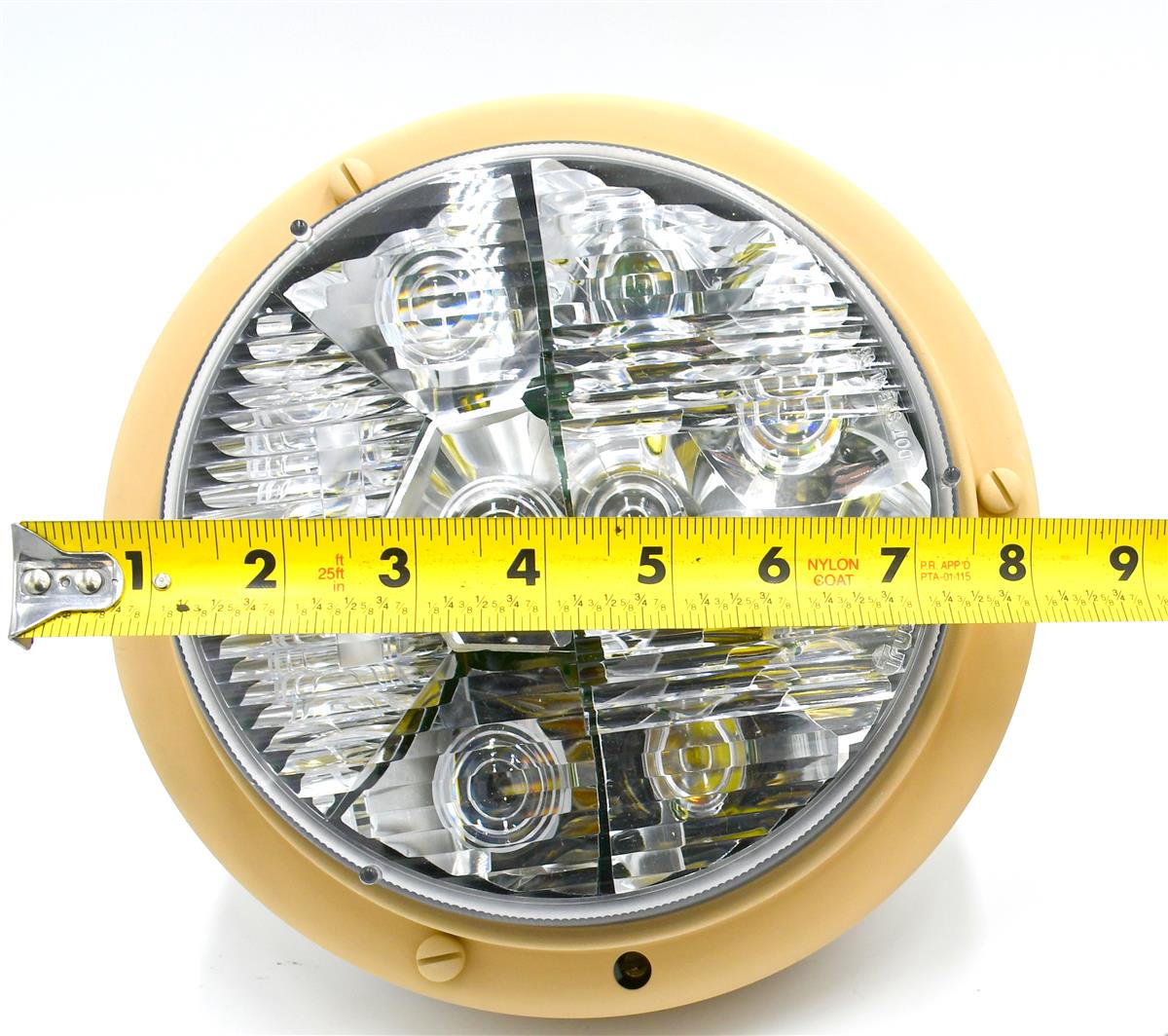 h-star 樣 LED Headlight 24 Volt with Tan Metal Housing